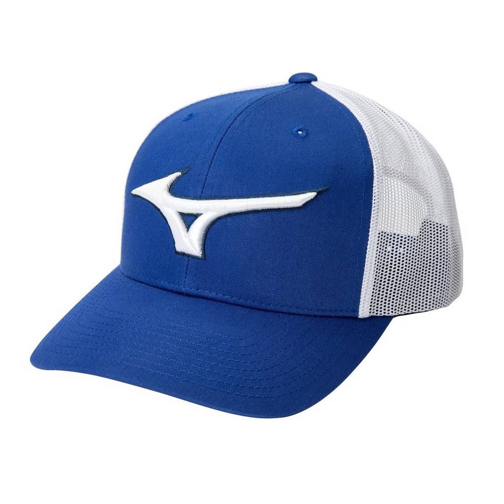 Mizuno Diamond Trucker - Erkek Şapka - Kraliyet Mavisi/Beyaz Türkiye (QIDTKS-895)